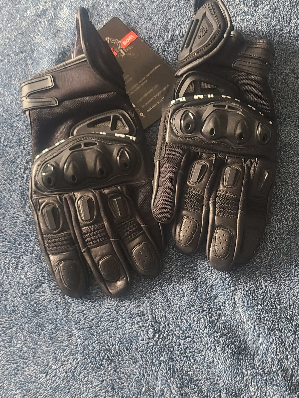 Men's Black Tactical Motorcycle Gloves -ILM Inc. New With Tag